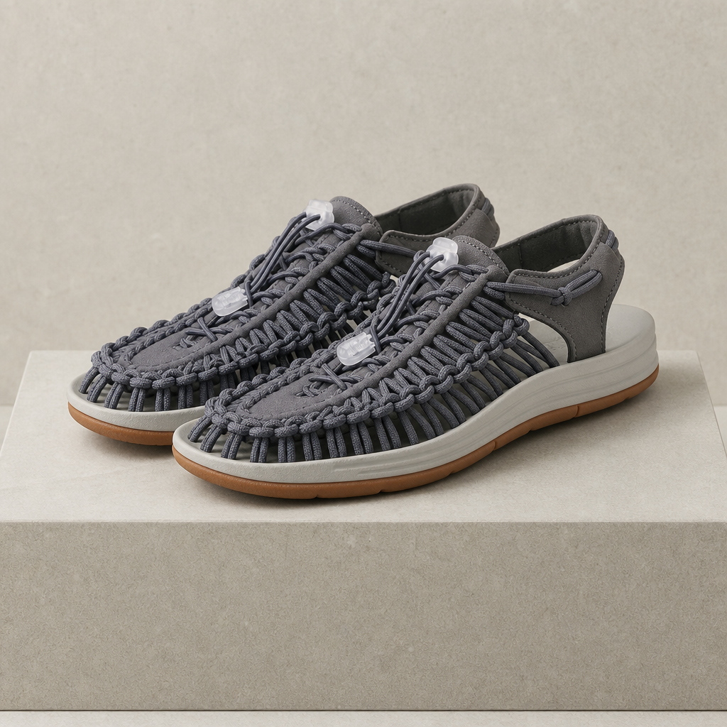 Alberobello Woven Sport Sandals in Gray
