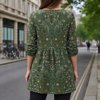Menerbes Vintage Floral Tunic Top