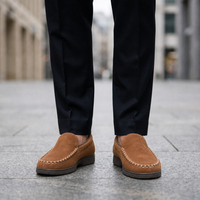 Baeza Fleece Lined Moccasin Slippers in Brown