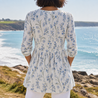 Noto Floral V-Neck Tunic