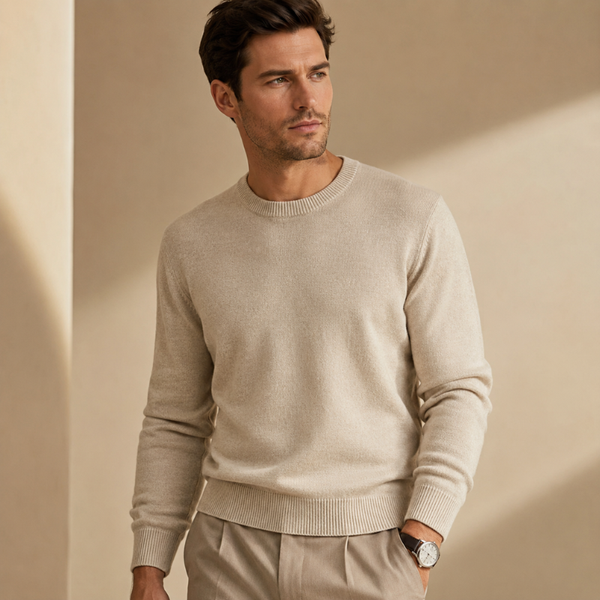 Men's Cotton Crewneck Sweater