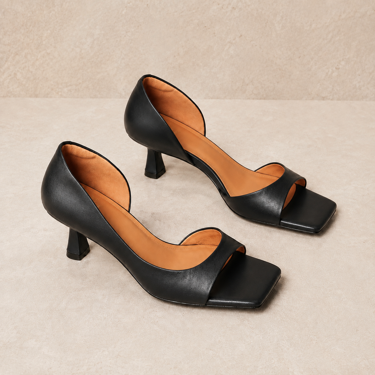 Cadiz Square Toe Leather Mules