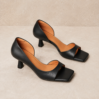 Cadiz Square Toe Leather Mules