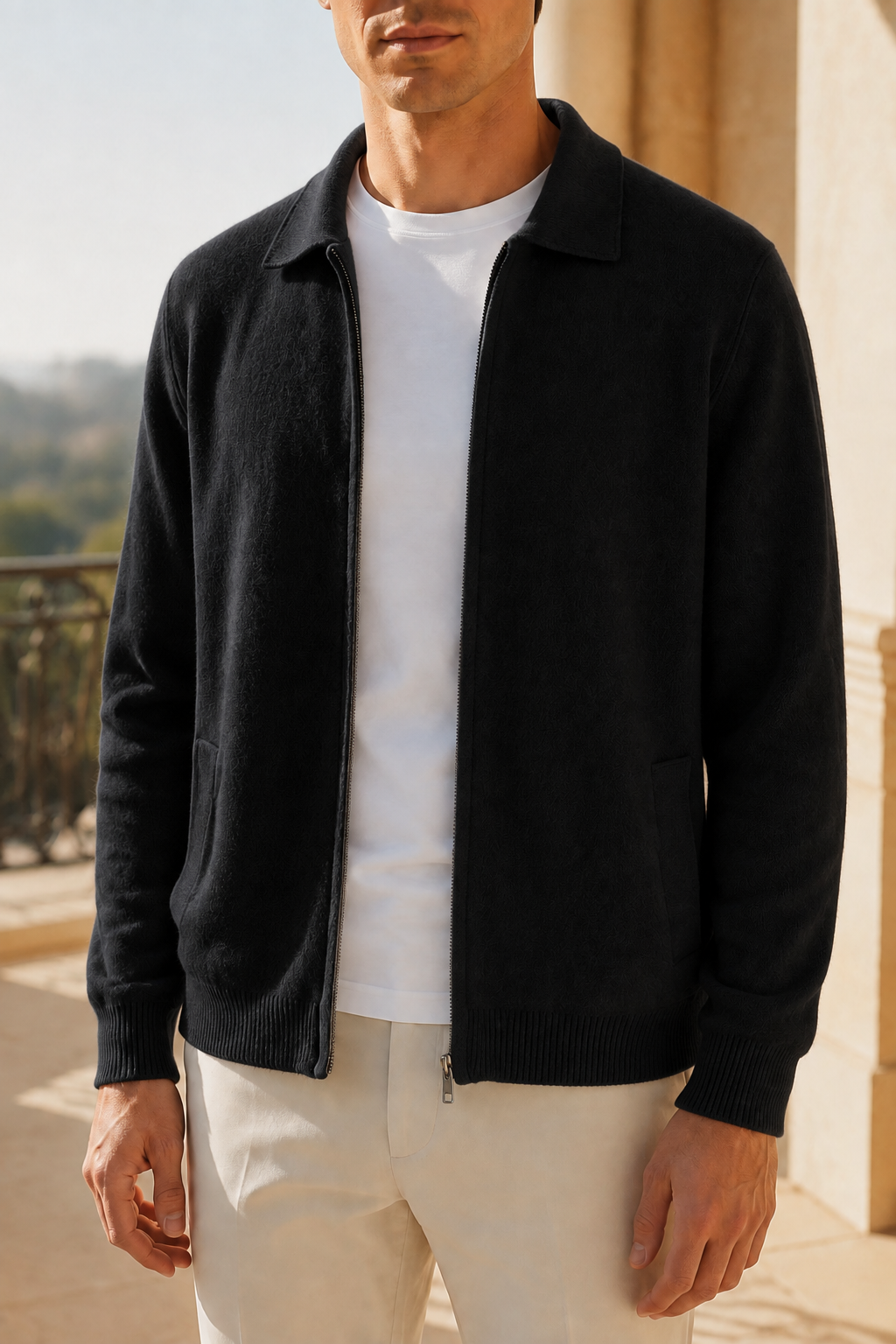 Olviera Cashmere Zip Cardigan