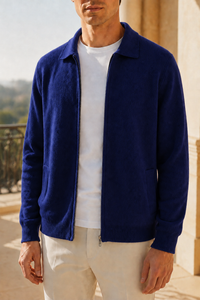 Olviera Cashmere Zip Cardigan