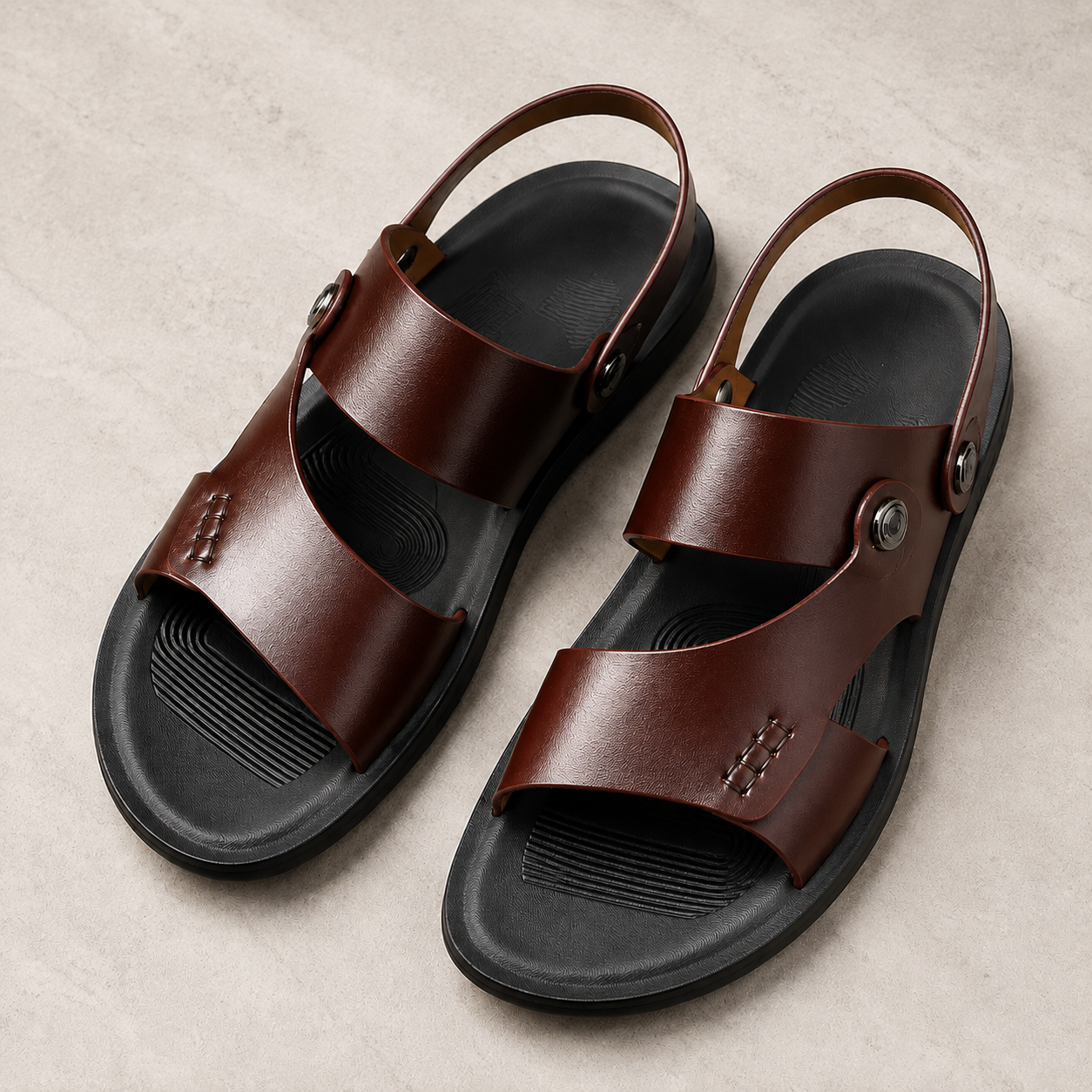Kos Leather Strap Sandals
