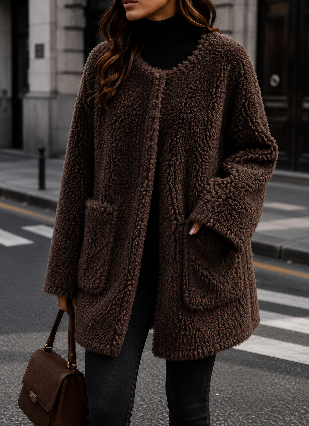 Matera Fluffy Shearling Coat