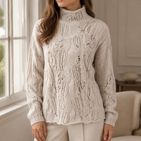 Caldamo Cable Knit Turtleneck