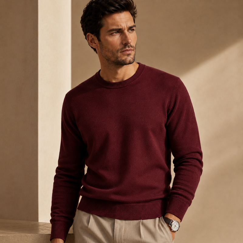 Men's Cotton Crewneck Sweater