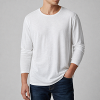 Chios Cotton Long Sleeve Tee in White