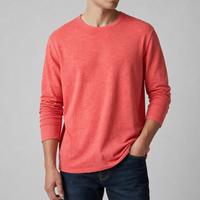 Chios Cotton Long Sleeve Tee in Red