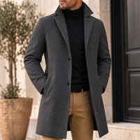 Cortona Classic Lapel Overcoat in Gray