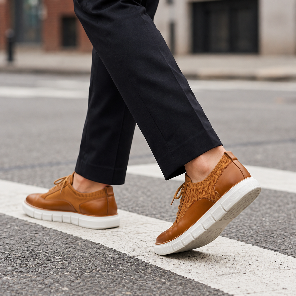 Spoleto Leather Knit Sneakers