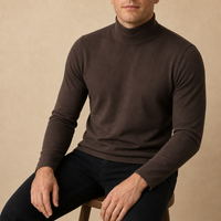 Ferrara Slim Fit Turtleneck Top in Coffer