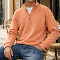 Formentor Quarter-Zip Pullover Sweatshirt in Orange