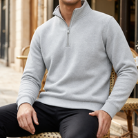 Formentor Quarter-Zip Pullover Sweatshirt in Gray