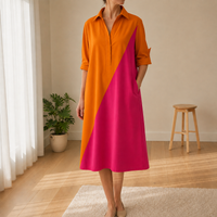 Grasse Colorblock Polo Midi Dress