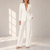 Getaria Tailored Blazer Trouser Set in White