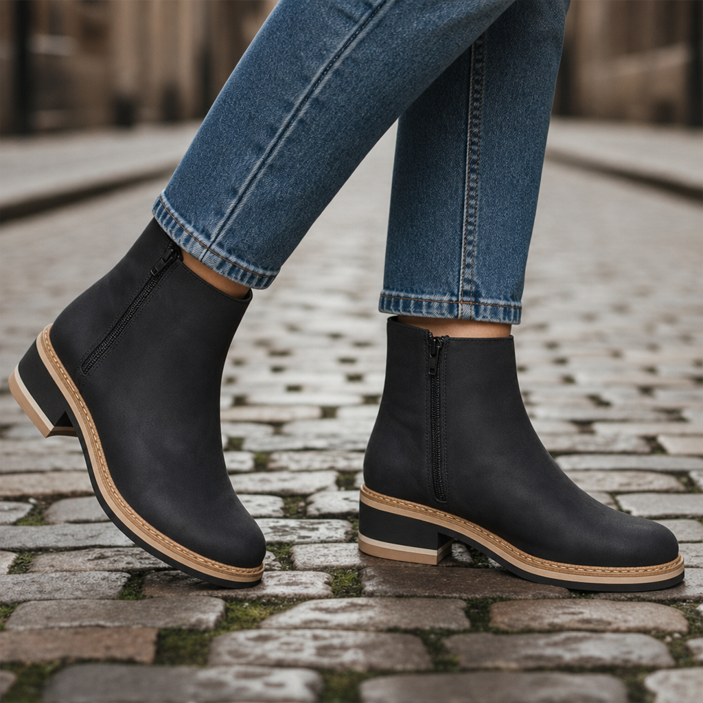 Gordes Orthopedic Wedge Boots in Black