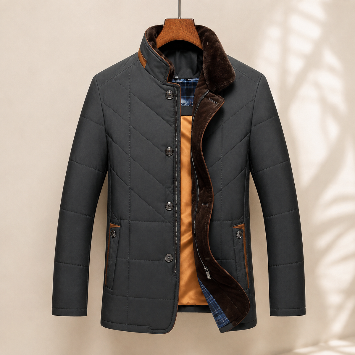 Ascoli Fur Collar Quilted Jacket