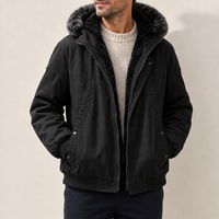 Hvar Fleece-Lined Cargo Jacket in Black