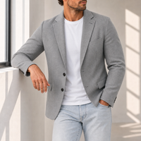 Kea Linen Tailored Blazer in Gray