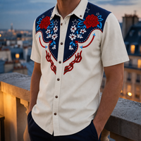 Kyrenia Embroidered Western Shirt in Western Rose