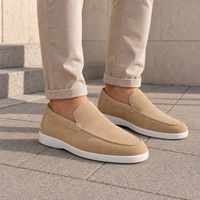 Marsaxlokk Suede Slip-On Loafers in Caramel