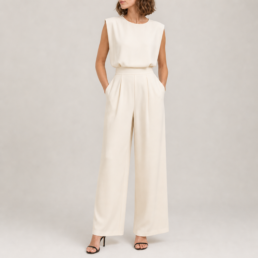 Marvao Sleeveless Wide Leg Jumpsuit in Golden