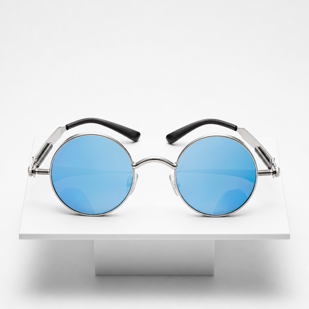 Men's Spetses Sunglasses in Silver Blue