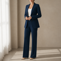 Modica Tailored Two-Piece Suit in Navy
