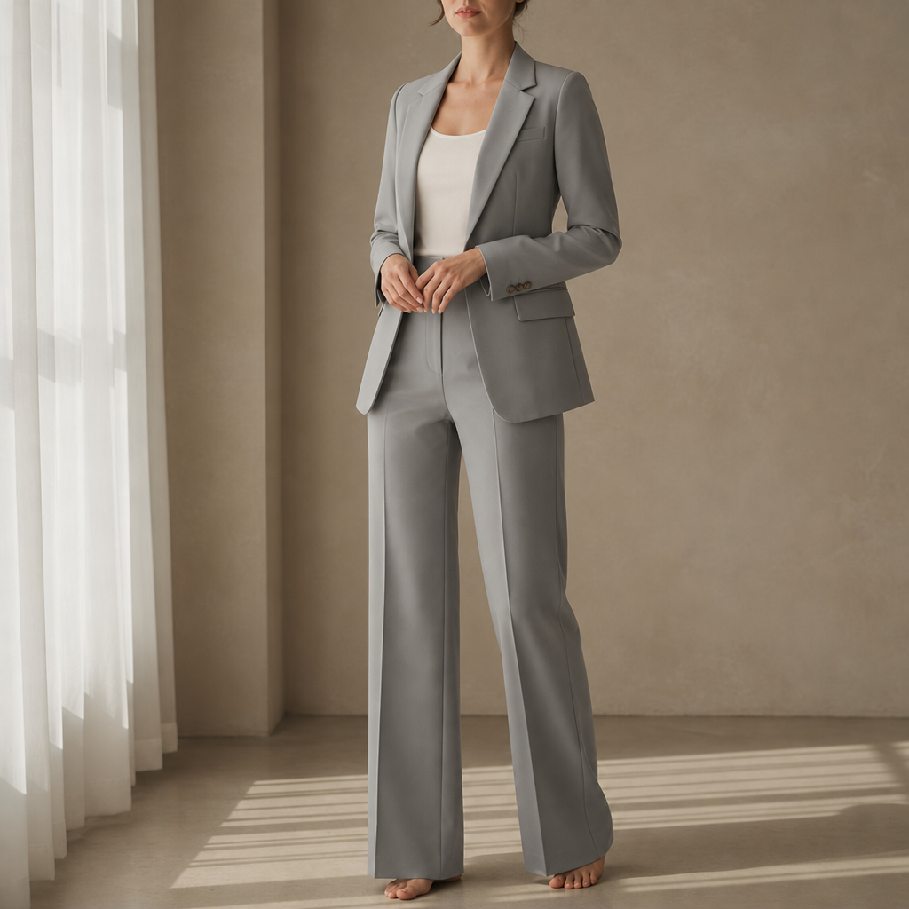 Modica Tailored Two-Piece Suit in Gray