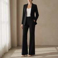 Modica Tailored Two-Piece Suit in Black