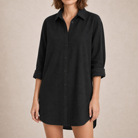 Monsanto Linen-Look Tunic in Black