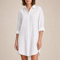 Monsanto Linen-Look Tunic in White