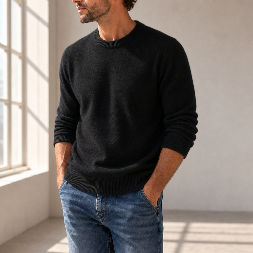 Nafplio Cashmere Blend Sweater in Black