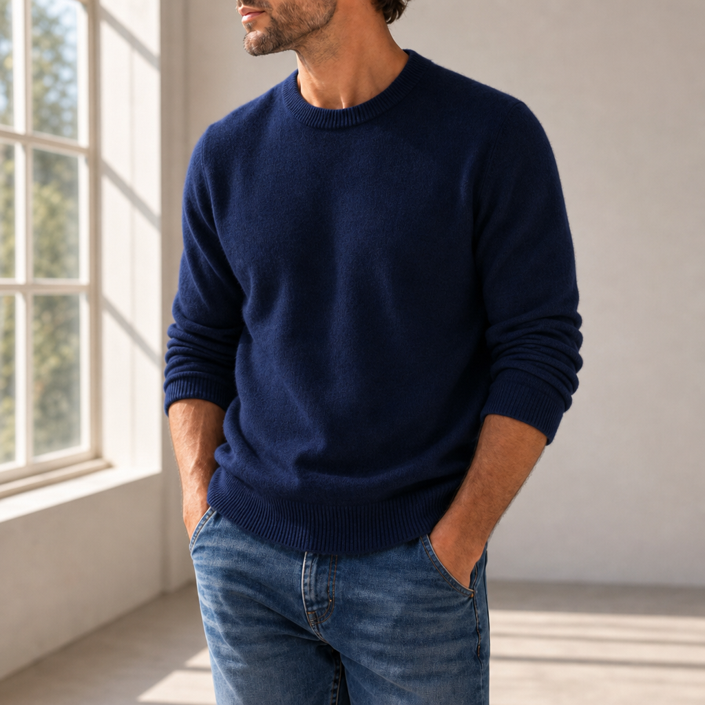 Nafplio Cashmere Blend Sweater in Navy
