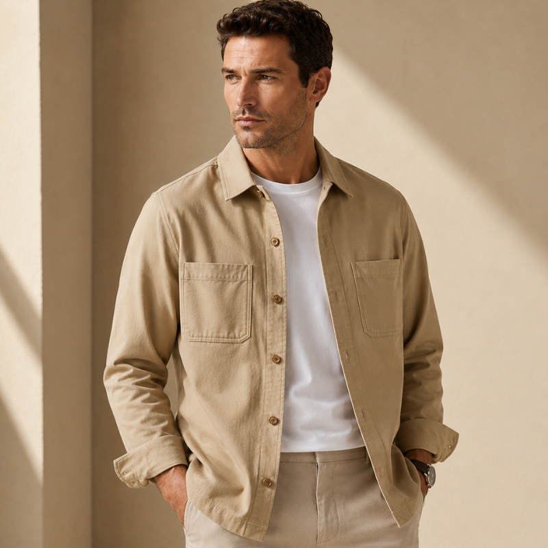 Men's Cotton Overshirt Jacket
