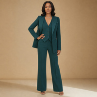 Nerja Three-Piece Blazer Set in Green