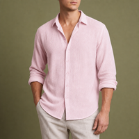 Nice Linen Blend Shirt in Pink