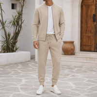 Piodao Merino Wool Tracksuit Set in Beige