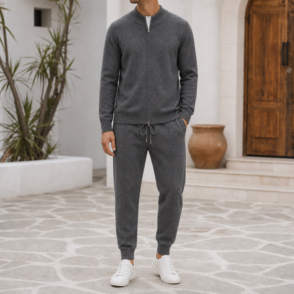 Piodao Merino Wool Tracksuit Set in Dark Gray