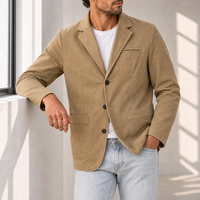 Porquerolles Washed Cotton Blazer in Khaki