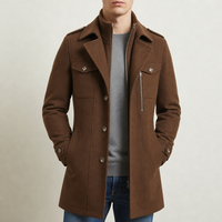 Rab Wool Utility Overcoat in Cocoa Brown