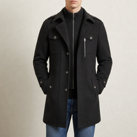 Rab Wool Utility Overcoat in Obsidian Black