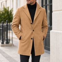 Ravello Wool Blend Overcoat in Beige
