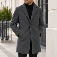 Ravello Wool Blend Overcoat in Gray
