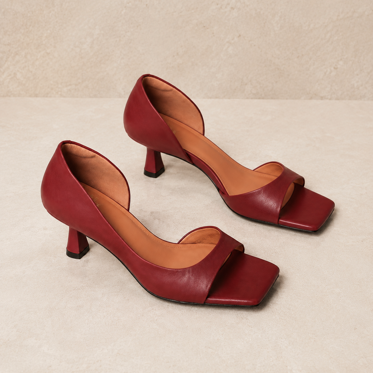 Cadiz Square Toe Leather Mules