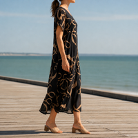 Palamos Abstract Print Midi Dress