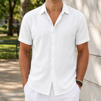 Silves Linen Blend Button Shirt in White